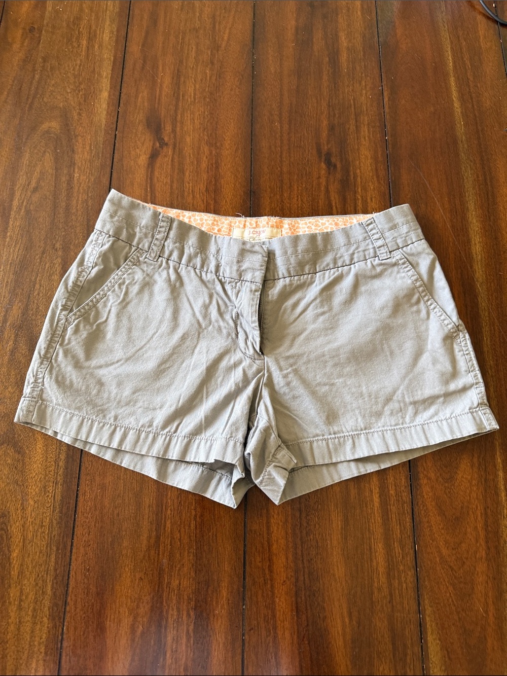 J.Crew Broken-In Chino Khaki‎ Taupe 100% Cotton Casual Summer Shorts Size 4